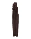 Lanvin Woman Maxi Dress Dark Brown Size 6 Polyester In Brown