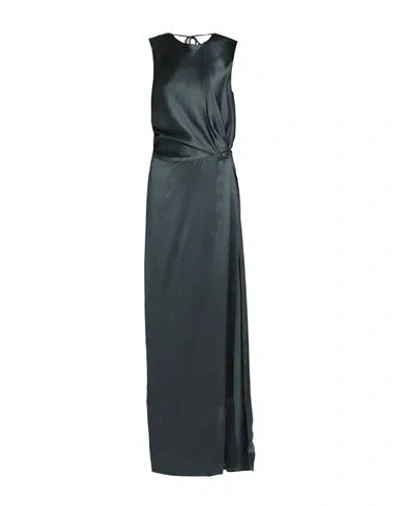 Lanvin Woman Maxi Dress Dark Green Size 6 Acetate, Viscose, Rayon