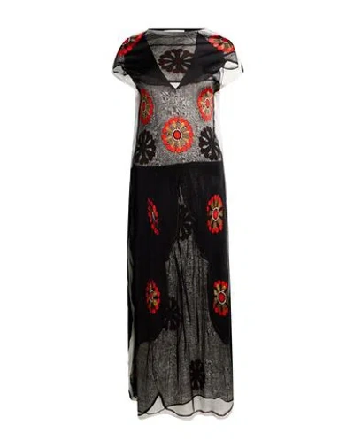 Lanvin Woman Maxi Dress Grey Size S Viscose In Multi