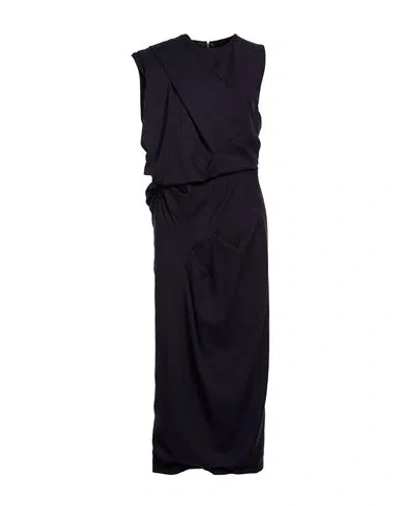 Lanvin Woman Maxi Dress Midnight Blue Size 6 Wool