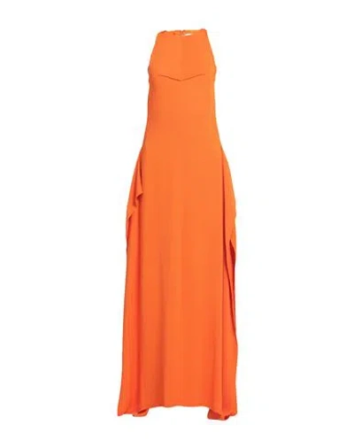 LANVIN LANVIN WOMAN MAXI DRESS ORANGE SIZE 4 ACETATE, VISCOSE
