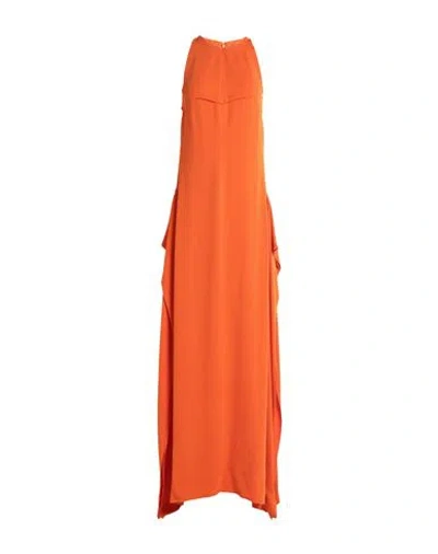 LANVIN LANVIN WOMAN MAXI DRESS ORANGE SIZE 8 ACETATE, VISCOSE