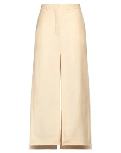 LANVIN LANVIN WOMAN MAXI SKIRT BEIGE SIZE 8 VIRGIN WOOL, SILK