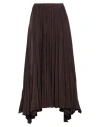 Lanvin Woman Maxi Skirt Chocolate Brown Size 4 Polyester