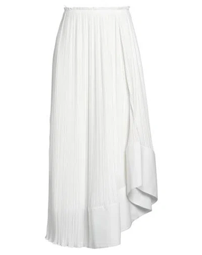 Lanvin Woman Maxi Skirt White Size 4 Polyester