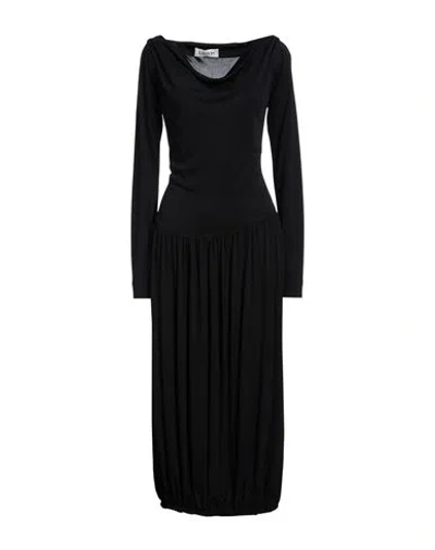 Lanvin Woman Midi Dress Black Size 8 Acetate, Polyamide, Zamak