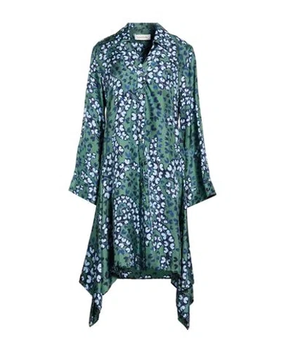 Lanvin Woman Midi Dress Green Size 6 Silk