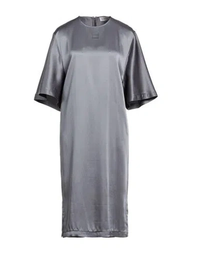 Lanvin Woman Midi Dress Grey Size 4 Acetate, Viscose