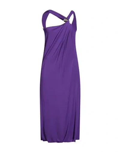 Lanvin Woman Midi Dress Purple Size 10 Viscose, Elastane