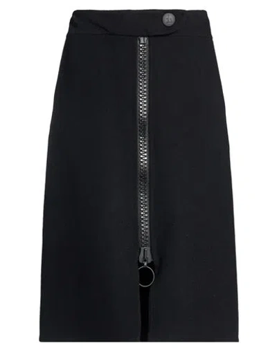 Lanvin Woman Midi Skirt Black Size 2 Virgin Wool, Viscose, Elastane, Polyamide