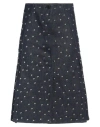 Lanvin Woman Midi Skirt Blue Size 36 Cotton, Brass In Blue
