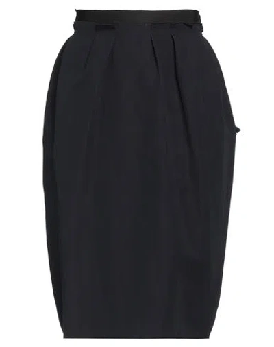 Lanvin Woman Midi Skirt Midnight Blue Size 10 Wool, Paper