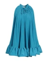 Lanvin Woman Mini Dress Azure Size 2 Polyester In Blue