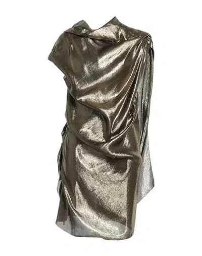 Lanvin Woman Mini Dress Gold Size 10 Silk, Polyester