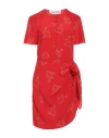Lanvin Woman Mini Dress Tomato Red Size 8 Silk In Tomato Red