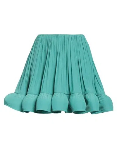 Lanvin Woman Mini Skirt Green Size 8 Polyester