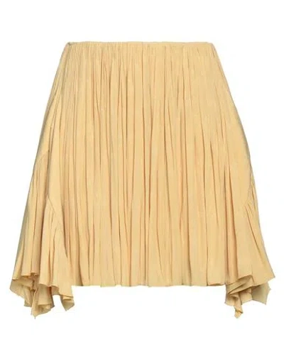 Lanvin Woman Mini Skirt Marigold Size 6 Polyester In Yellow