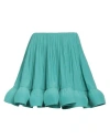 Lanvin Woman Mini Skirt Turquoise Size 2 Polyester In Blue
