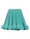 Lanvin Ruffled Flared Miniskirt In Blue