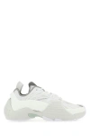 Lanvin Flash-x Mesh Upper Sneakers With Textured Panels In White