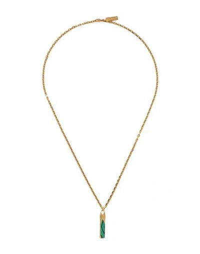 Lanvin Woman Necklace Gold Size - Brass, Natural Stone