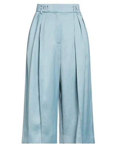 Lanvin Woman Pants Light Blue Size 8 Viscose, Linen