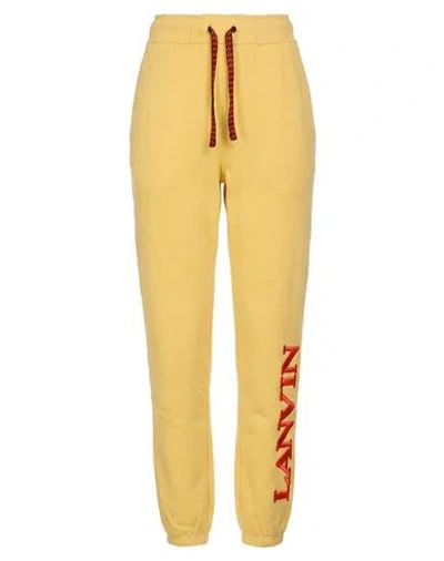 Lanvin Woman Pants Yellow Size Xl Cotton In Multi