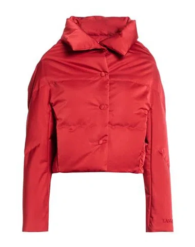 Lanvin Woman Puffer Brick Size 8 Polyester In Red