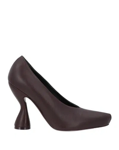 Lanvin Woman Pumps Burgundy Size 10 Lambskin In Red