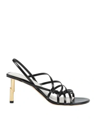 Lanvin Woman Sandals Black Size 8 Calfskin