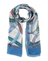 Lanvin Woman Scarf Azure Size - Silk In Blue