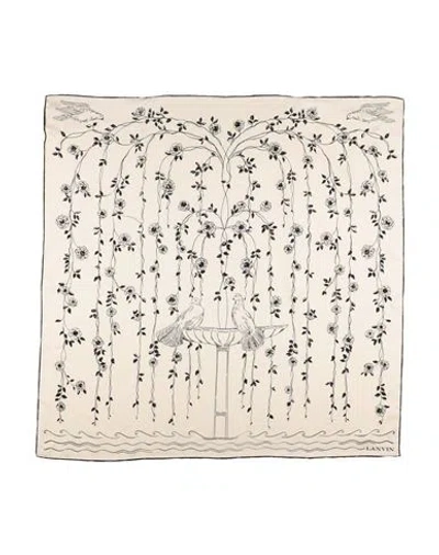 Lanvin Woman Scarf Beige Size - Silk In Neutral