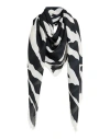 Lanvin Woman Scarf Black Size - Modal, Cashmere In Multi
