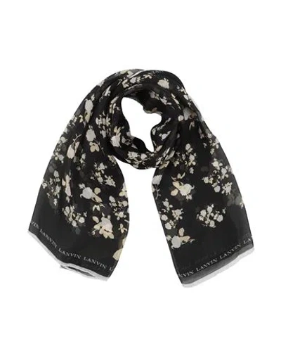 Lanvin Woman Scarf Black Size - Silk