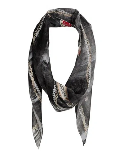 Lanvin Woman Scarf Black Size - Silk In Multi