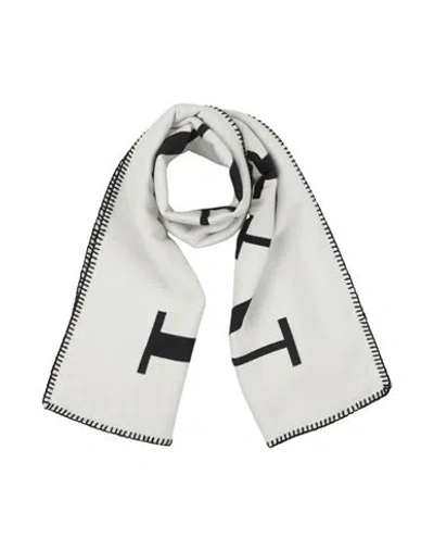 Lanvin Woman Scarf Black Size - Wool, Silk In Gray