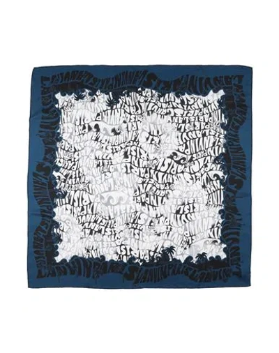 Lanvin Woman Scarf Blue Size - Silk