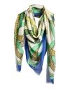 Lanvin Woman Scarf Bright Blue Size - Modal, Cashmere