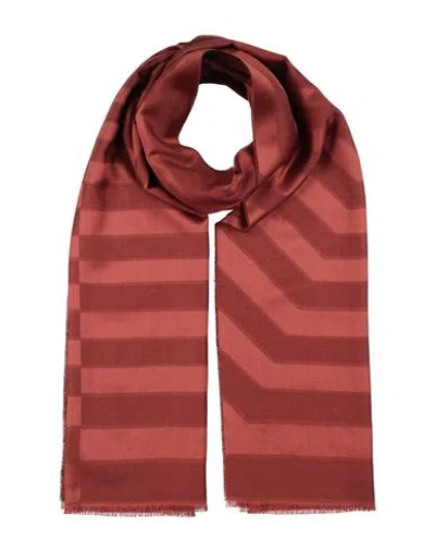 Lanvin Woman Scarf Brown Size - Silk, Wool