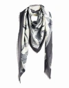 Lanvin Woman Scarf Charcoal Size - Modal, Cashmere In Gray