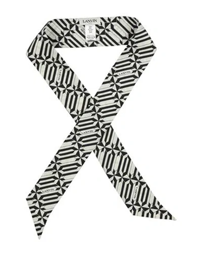 Lanvin Woman Scarf Cream Size - Silk In Black