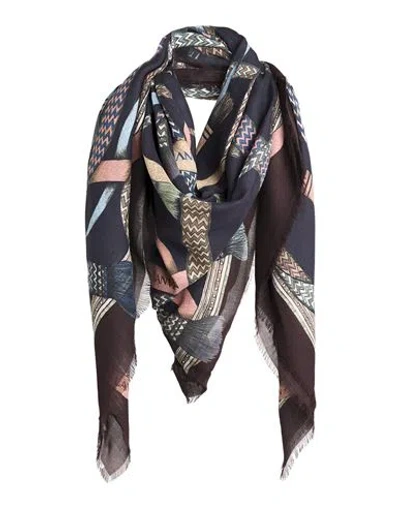 Lanvin Woman Scarf Dark Brown Size - Modal, Cashmere