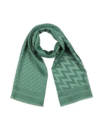 Lanvin Woman Scarf Green Size - Silk, Wool