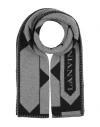 Lanvin Woman Scarf Grey Size - Wool, Polyamide, Virgin Wool, Silk In Gray