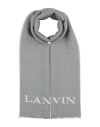 Lanvin Woman Scarf Grey Size - Wool, Virgin Wool, Silk In Gray