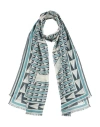 Lanvin Woman Scarf Ivory Size - Wool In Blue