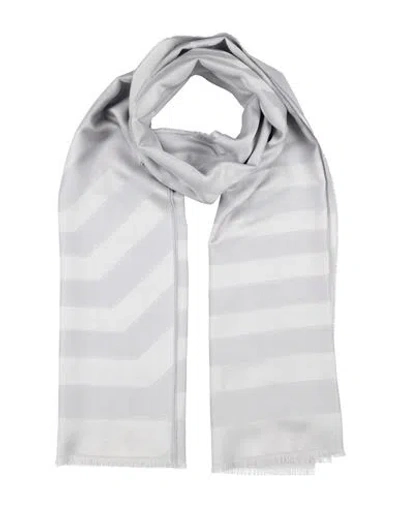 Lanvin Woman Scarf Light Grey Size - Silk, Wool In Gray