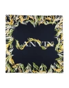 Lanvin Printed Twill Silk Scarf In Blue