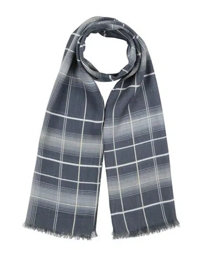 Lanvin Woman Scarf Navy Size - Modal, Cashmere In Gray