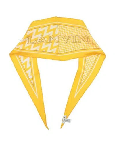 Lanvin Woman Scarf Orange Size - Silk In Yellow